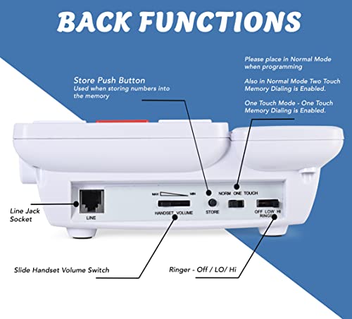 Future Call FC-8888 Big Button Phone for Seniors | Large Button Phones for Seniors | Phone for Visually Impaired and Telephones for Hearing Impaired | 40db Handset | Best Landline Phones for Seniors