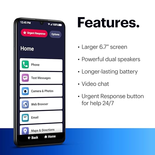 LIVELY Jitterbug Smart4 Smartphone for Seniors - Cell Phone for Seniors - Not Compatible with Other Wireless Carriers - Must Be Activated Phone Plan