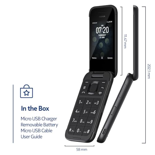 Nokia 2780 Flip | Unlocked | Universally Compatible with All Mobile Carriers | Black
