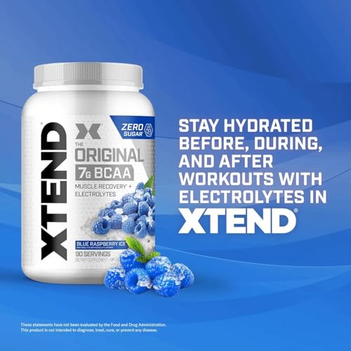 Scivation Xtend Original BCAA, Blue Raspberry Ice, 90 Servings, 1260 gm