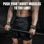 MANUEKLEAR Gym Straps Weight Lifting, Double Leather Lifting Straps for Men Deadlift with Cushion Wrist Loop, Gym Lifting Wrist Wraps for Weightlifting