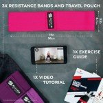 ELVIRE Fabric Resistance Bands for Working Out | Exercise Bands Resistance Bands Set of 3 | Booty Bands for Women Workout Bands Resistance Loops | Leg Bands for Working Out Glute Bands, Squat Bands