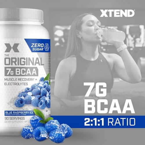 Scivation Xtend Original BCAA, Blue Raspberry Ice, 90 Servings, 1260 gm