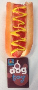 Squeaky Hot Dog Plush Dog Toy