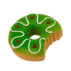 Durable Doughnut-Shaped Squeaky Dog Toy