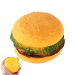 Squeaky Hamburger Dog Chew Toy - Bite-Resistant