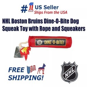 Boston Bruins Tough Squeaky Dog Toy