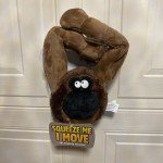 goDog Bite-Activated Plush Ape Squeaker Toy