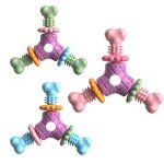 Bite-Resistant Triangle Bone Teething Toy for Dogs