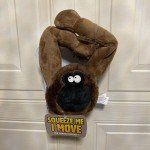 goDog Bite-Activated Plush Ape Squeaker Toy