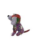 Colorful Plush Patchwork Soft Bite Dog Toy