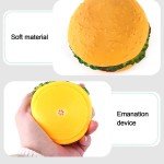 Squeaky Hamburger Dog Chew Toy - Bite-Resistant