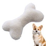Durable Squeaky Bone Teething Toy for Dogs