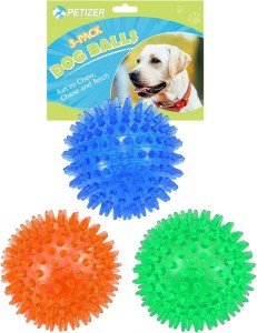 3-Pack Squeaky Floating Dog Toy Balls