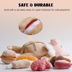 9-in-1 Squeaky Pig Dog Chew Toy Set