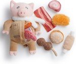 9-in-1 Squeaky Pig Dog Chew Toy Set
