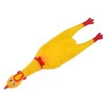 Large Squeaky Rubber Chicken Toy for Dogs