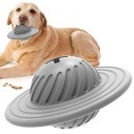 UFO Design Treat Dispensing Dog Chew Toy
