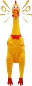 Screaming Rubber Chicken Dog Chew Toy