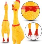 Screaming Rubber Chicken Dog Chew Toy
