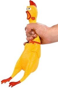 Squeaky Rubber Chicken Dog Toy for Fun