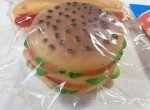 Squeaky Hamburger & Hot Dog Rubber Chew Toys
