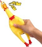 Squeaky Rubber Chicken Dog Toy for Fun