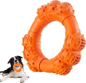 Indestructible Chew Ring Toy for Aggressive Dogs
