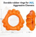 Indestructible Chew Ring Toy for Aggressive Dogs