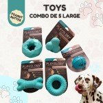 Playology All-Natural Scented Dental Dog Toy Set