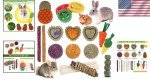 21PCS Natural Rabbit Chew Toys for Dental Health