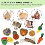 21PCS Natural Rabbit Chew Toys for Dental Health