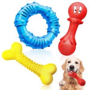 Durable 3-Pack Chew Toys for Aggressive Dogs