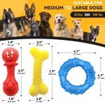 Durable 3-Pack Chew Toys for Aggressive Dogs