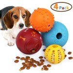 4-Pack Interactive Dog Food Dispenser Puzzle Toys