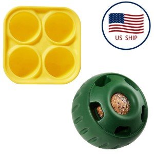 Interactive Pet Puzzle Ball & Food Tray Set