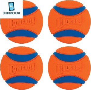 Chuckit Ultra Dog Toy Balls - Medium 4-Pack