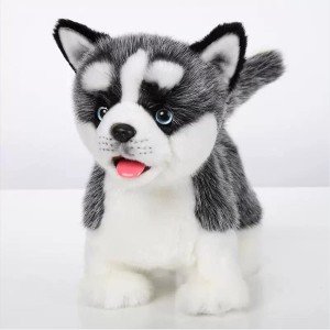 Interactive Realistic Siberian Husky Stuffed Toy