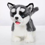 Interactive Realistic Siberian Husky Stuffed Dog Toy