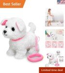 Interactive Cute White Electronic Puppy Toy - 8
