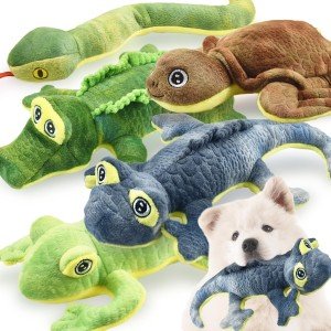 5-Pack Tough Squeaky Plush Dog Toys