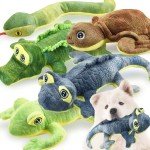 5-Pack Tough Squeaky Plush Dog Toys