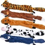 5-Pack No Stuffing Dog Squeaky Toys