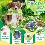 5-Pack Tough Squeaky Plush Dog Toys