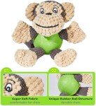 Adorable Squeaky Plush Monkey Toy for Dogs