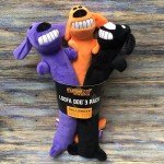 3-Pack Halloween Loofa Plush Dog Toys 12