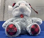 Lucky the Gray Cat Plush Squeaky Dog Toy