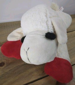 Jumbo Lamb Chop Plush Dog Toy with Squeaker