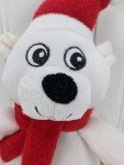 White Polar Bear Plush Dog Toy with Squeaker