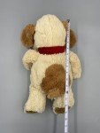 Plush Squeaker Toy Dog with Scarf - Brown